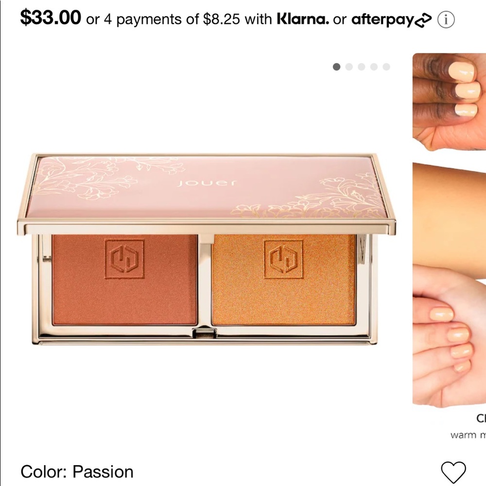 jouer blush bouquet palette in passion